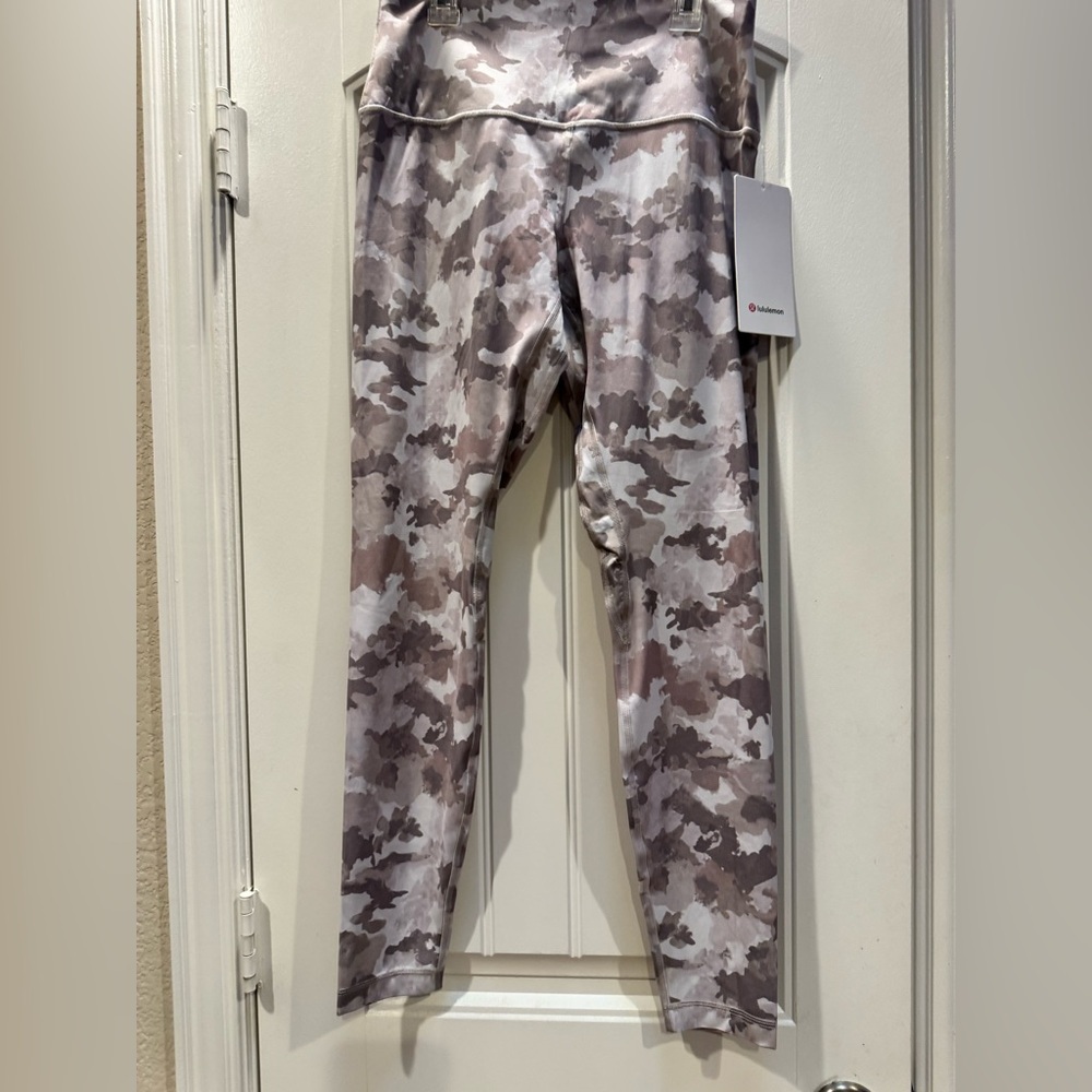 NWT Lululemon Align 28” High Rise Pant in Thawed Camo Warm Ash Grey Multi